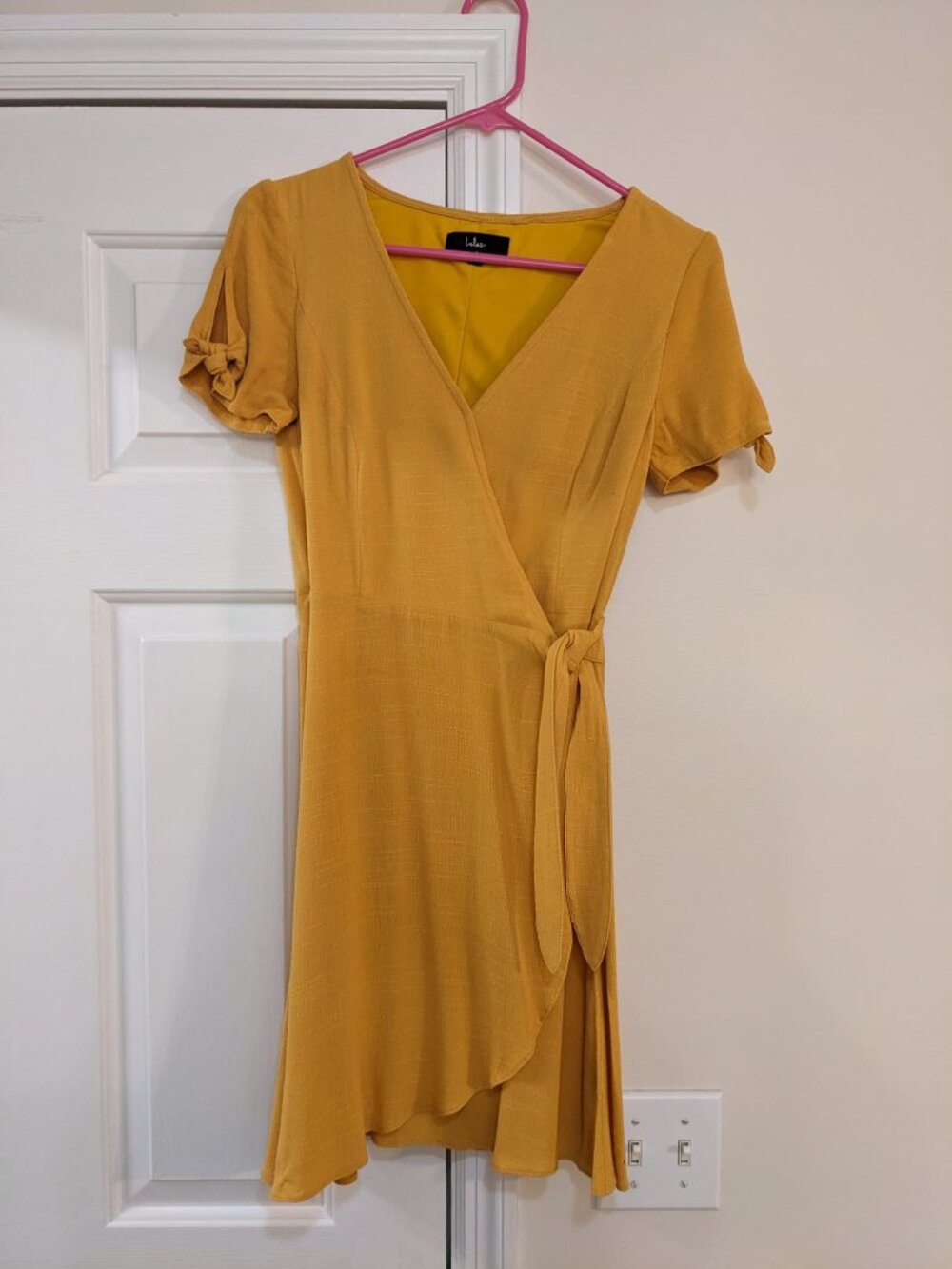 Lulus Yellow Wrap Dress